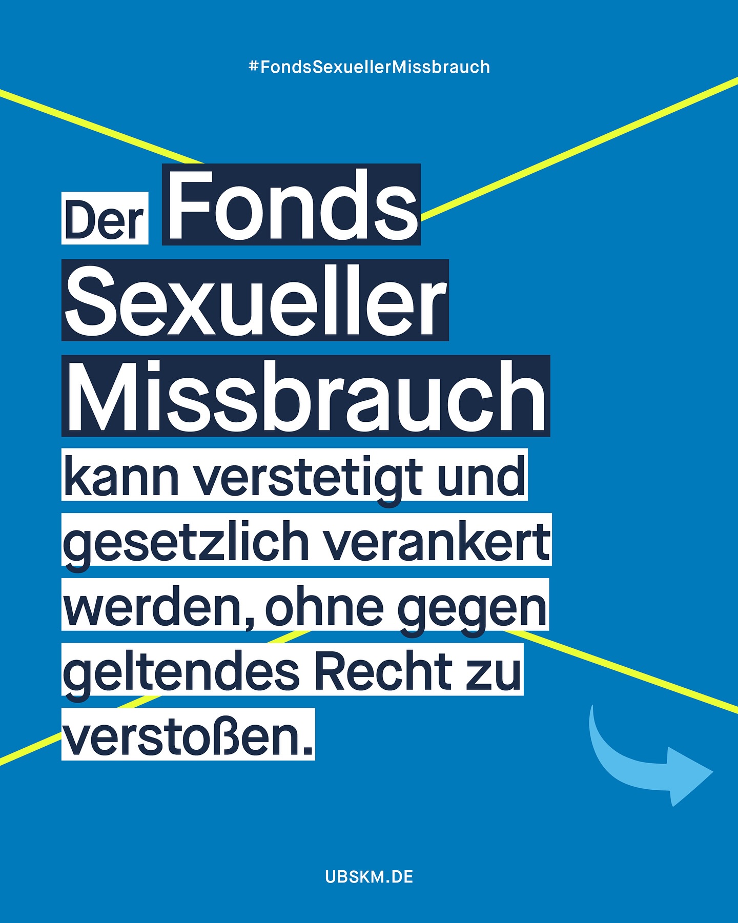 !B Der Fonds sexueller Missbrauch kann gerettet werden! Zu diesem Ergebnis kommt ein neues Rechtsgutachten. Im vergangenen Jahr hatte der Bundesrechnungshof bei der Verwaltung des Fonds Sexueller Missbrauch Mängel festgestellt und eine Abwicklung gefordert. 
Allerdings wurde im Koalitionsvertrag vereinbart, dass der Fonds fortgesetzt werden soll. Wie das zukünftig funktionieren kann, wurde in diesem Gutachten bewertet.  
 
Die wichtigsten Ergebnisse des Gutachtens und die Pressemitteilung von UBSKM findet ihr auf der Webseite (Link in der Bio). 
 
#GemeinsamGegenMissbrauch #Missbrauchsbeauftragte #SexuelleGewalt #SexualisierteGewalt #UBSKM #KeinRaumFürMissbrauch #FondsSexuellerMissbrauch #FSM #Gutachten