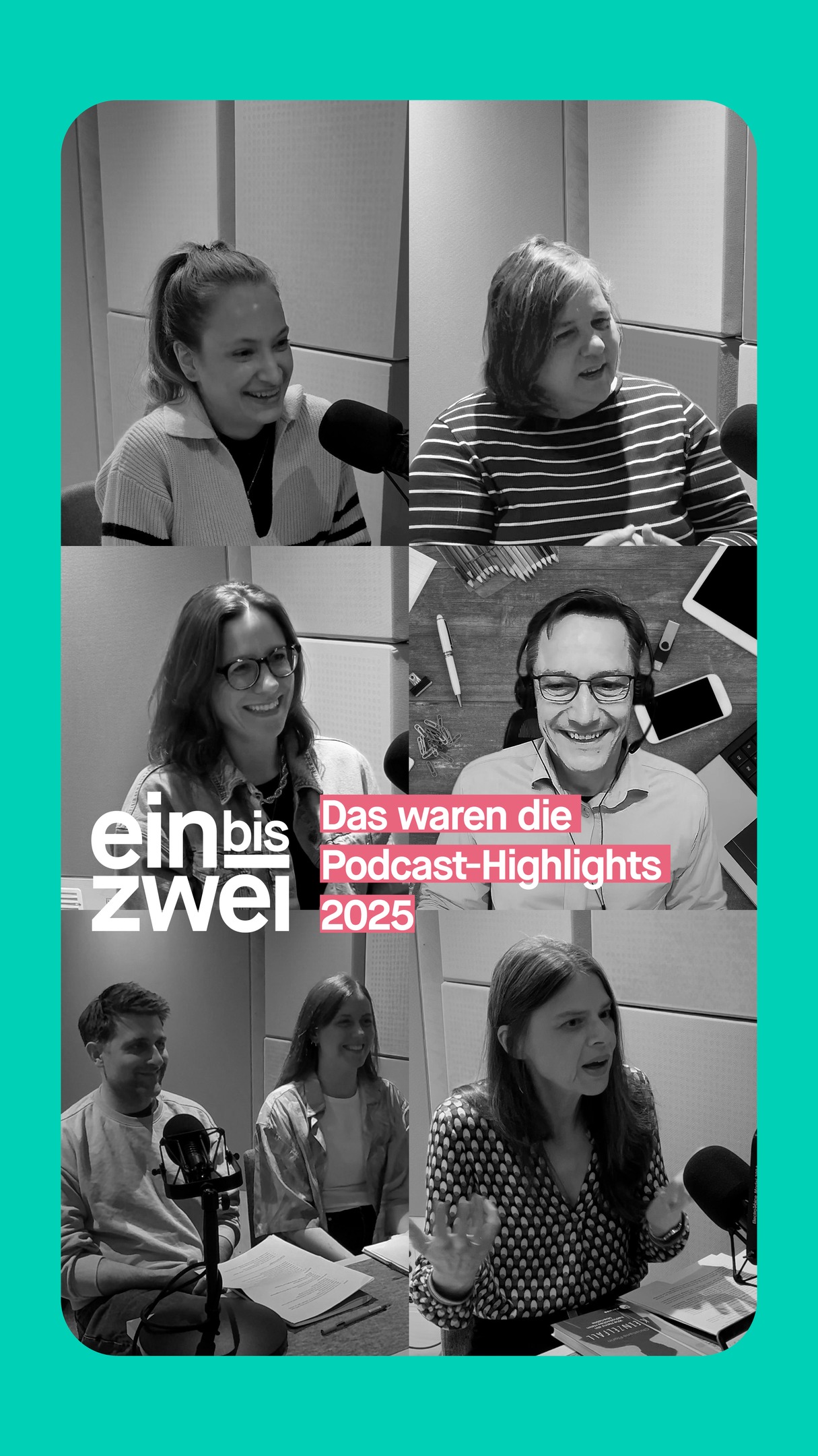 Seit vier Jahren gibt es unseren Podcast #einbiszwei! Wir möchten allen Hörer*innen dafür danken, dass ihr uns schon so lange treu seid. 130-mal hat unsere Moderatorin @nadia_kailouli mit Gästen über Sexismus, sexuelle Übergriffe und sexuelle Gewalt gesprochen – und darüber, was man dagegen tun kann. Für alle, die noch nicht dabei sind: 

🔗 Den Link zu einbiszwei findet ihr in unserer Bio. 
 
Im Februar geht es weiter mit einbiszwei, immer montags eine neue Folge. Bis dahin schaut euch einfach mal die Highlights aus dem letzten Jahr an. 
 
PS: Wenn ihr Fragen, Wünsche, Anregungen habt – schreibt uns an einbiszwei@ubskm.bund.de. 
 
#Podcast #Missbrauchsbeauftragte #SexuelleGewalt #Missbrauch #UBSKM #GemeinsamGegenMissbrauch