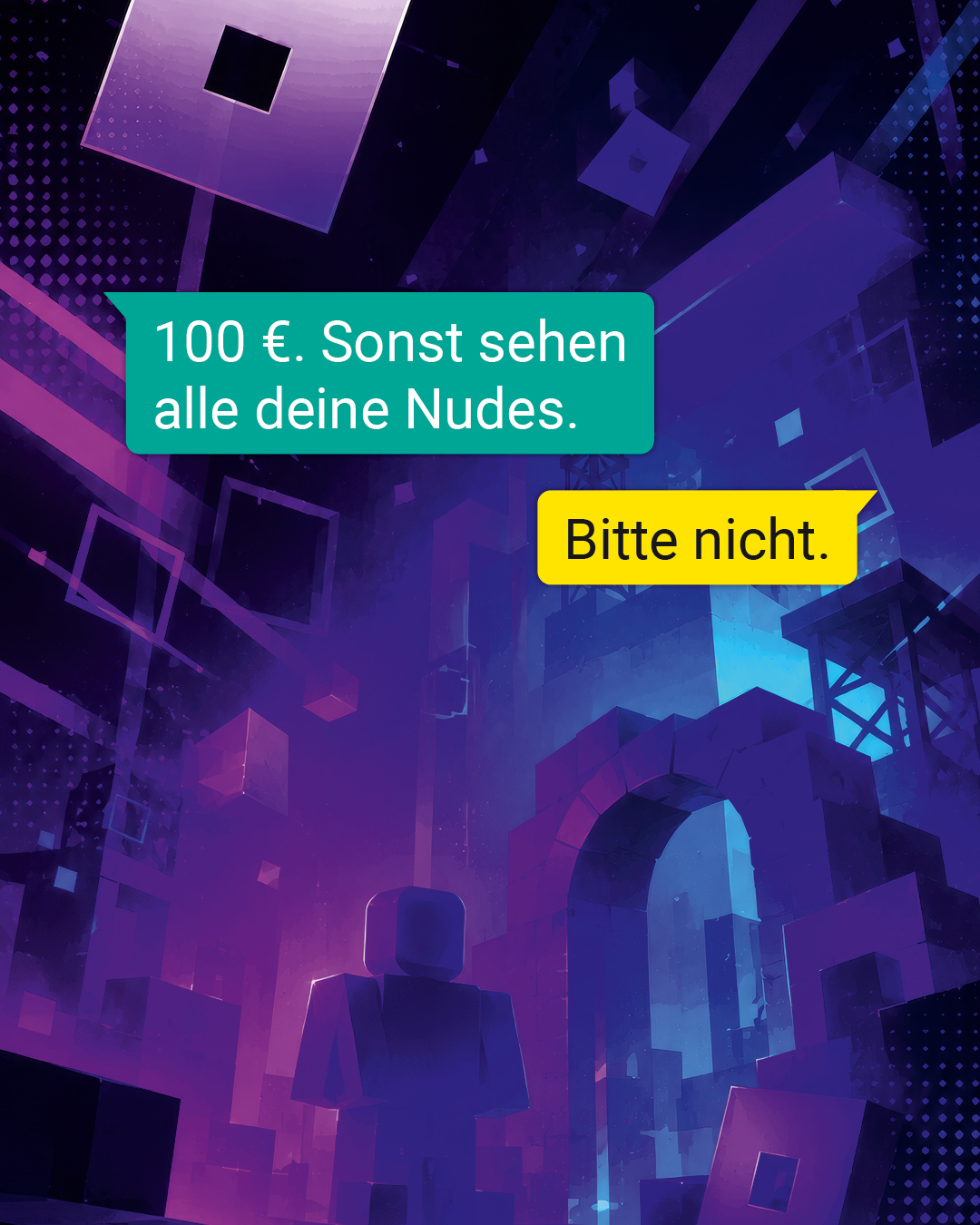 !B Sextortion beginnt oft mit einem Bild, das privat bleiben sollte. Dann kommt die Drohung: Geld zahlen – oder alle sehen deine Nacktbilder. 

Für Betroffene ist das extrem belastend. Viele haben Angst, schämen sich oder glauben, sie müssten allein damit klarkommen. Genau das nutzen Täter und Täterinnen aus. 

⚠️ Wichtig ist: Nicht zahlen. Nicht auf die Erpressung eingehen. Beweise sichern, Hilfe holen und Anzeige erstatten. 

🗣️ Sprich mit Jugendlichen über Erpressung mit Nacktbildern – und darüber, dass sie zu dir kommen können ohne Angst vor Vorwürfen oder Handyverbot. 

➡️ Mehr Informationen und Hilfe findest du auf nicht-wegschieben.de (Link im Profil) 

#NichtWegschieben #Missbrauchsbeauftragte #UBSKM #BMBFSFJ #Sextortion