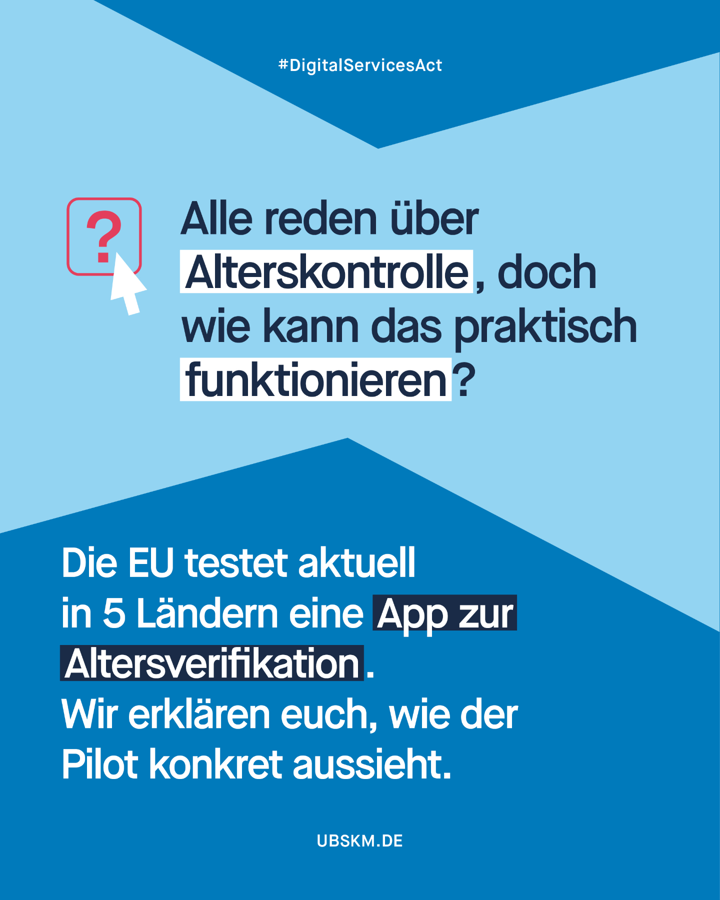 !B Hast du dich schon mal gefragt, wie das Alter von Kindern und Jugendlichen im Netz sicher überprüft werden kann? 

Die EU-Kommission testet seit Juli 2025 in fünf Ländern einen Prototyp für eine Altersverifikations-App. Sie soll das Alter zuverlässig prüfen, ohne dass unnötige persönliche Daten gespeichert oder weitergegeben werden. Die geplante EU-App soll das Problem, dass in Selbstauskünften oft Falschangaben gemacht werden, lösen und verhindern, dass Schutzmaßnahmen ins Leere laufen. 

❗ Aufgrund ihrer offenen Architektur ist die App zwar national anpassbar, aber weder für Plattformen noch für Nutzende verpflichtend. 

In diesem Beitrag zeigen wir euch, wie die App in Zukunft funktionieren könnte. 

❓ Was denkst du: Kann eine solche App eine Lösung für eine zuverlässige Altersüberprüfung im Internet bieten? 

#GemeinsamGegenMissbrauch #Missbrauchsbeauftragte #SexuelleGewalt #Missbrauch #UBSKM #KeinRaumFürMissbrauch #NichtWegschieben #Kinderschutz #DigitalServicesAct #EU #JugendMedienSchutz #KidD #SicherheitImNetz