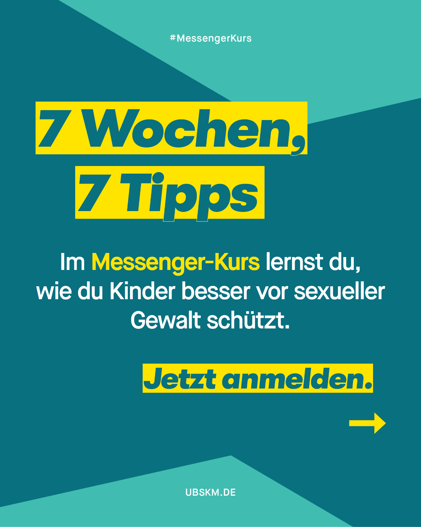 !B Täterstrategien ins Leere laufen lassen – 7 Tipps in 7 Wochen. Lerne mit dem #NichtWegschieben Messenger-Kurs, wie du Kinder stärken kannst, bevor etwas passiert. 

Täter und Täterinnen haben es leichter, wenn Kinder nicht wissen, wie sie über Körper, Gefühle und Grenzen sprechen sollen. Und wenn Erziehende nicht richtig hinschauen bzw. nicht wissen, wann und wo sie aufmerksam bleiben sollten. 

Schieb deine Verantwortung als erwachsene Person nicht weg! 

🤳 Melde dich jetzt zum kostenlosen WhatsApp Messenger-Kurs an: nicht-wegschieben.de/kurs 

#UBSKM #Kinderschutz #ElternTipps #Missbrauchsbeauftragte