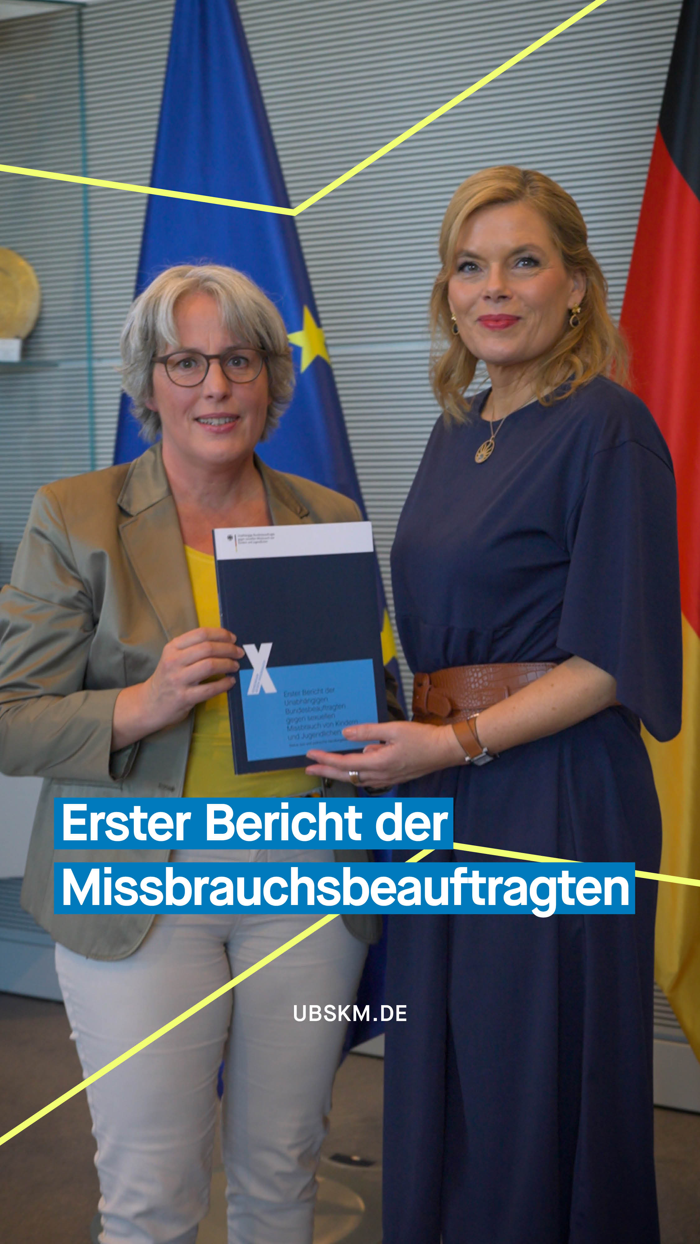 Gestern hat Kerstin Claus, die Unabhängige Bundesbeauftragte gegen sexuellen Missbrauch von Kindern und Jugendlichen, ihren ersten Bericht an die Bundestagspräsidentin übergeben. In diesem Bericht werden zentrale Handlungsbedarfe genannt, um Kinder und Jugendliche besser vor sexueller Gewalt zu schützen. Ein besonderer Fokus liegt dabei auf den Risiken digitaler Gewalt. Heute erreichen Täter und Täterinnen Kinder schneller, leichter und unbemerkt mit Smartphone und KI, betont Kerstin Claus. Neben Kita, Schule und Sportverein muss ein wirksamer Schutz also auch online greifen. 
 
Zentrale Punkte sind unter anderem: 
 
👉 Bundeweit verbindliche Standards, klare Zuständigkeiten und eine zuverlässige Finanzierung. 
👉 Eine Gesetzesreform für Minderjährige nach dem Prinzip „Nur Ja heißt Ja“. 
👉 Proaktive Maßnahmen zur Bekämpfung von Missbrauchsdarstellungen im Netz. 
👉 Sichere Voreinstellungen für digitale Geräte. 
👉 Einbeziehung der Expertise und Erfahrungen von Betroffenen in die Politik. 
👉 Dauerhaft niedrigschwellige Hilfen für Betroffene und eine Folgelösung für den Fonds Sexueller Missbrauch. 
 
Jetzt ist es entscheidend, aus diesen Erkenntnissen verbindliches politisches Handeln zu machen. 🤝 
 
#Missbrauchsbeauftragte #GemeinsamGegenMissbrauch #UBSKM