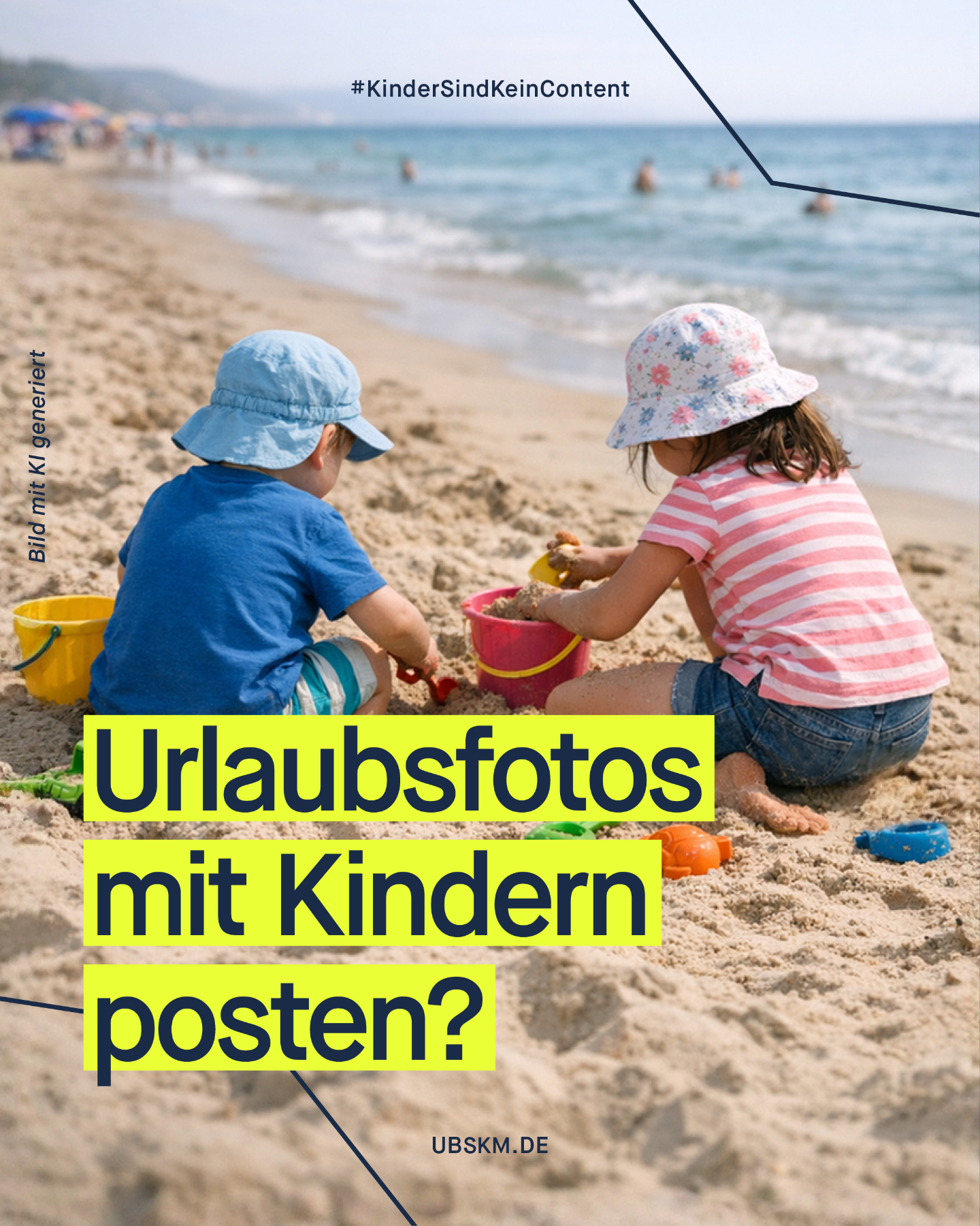 !B Sommerferien: Viele Eltern möchten schöne Momente mit ihren Kindern in sozialen Medien teilen – besonders im Urlaub. 🌴 
Doch selbst scheinbar harmlose Fotos können in falsche Hände geraten und missbraucht werden. 

Was viele unterschätzen: Auch Alltagsbilder werden gezielt genutzt. Durch künstliche Intelligenz ist es möglich, aus normalen Fotos täuschend echte manipulierte Nacktbilder zu erstellen. 

Das bedeutet nicht, dass du gar nichts mehr posten darfst. Aber es bedeutet: 
👉 Teile Bilder deines Kindes, wenn überhaupt, nur sehr überlegt. 
👉 Schütze seine Privatsphäre. 
👉 Denke daran: Auch Kinder haben ein Recht am eigenen Bild. 

Am Ende gilt: Jedes Teilen im Internet ist mit einem Risiko verbunden, aber ein verantwortungsvoller Umgang schützt dein Kind am besten. 

Mehr Infos zum Thema gibt es bei @initiative_schau_hin​ und @klicksafe​

#ElternTipps #Sharenting #KinderSindKeinContent #Missbrauchsbeauftragte #UBSKM