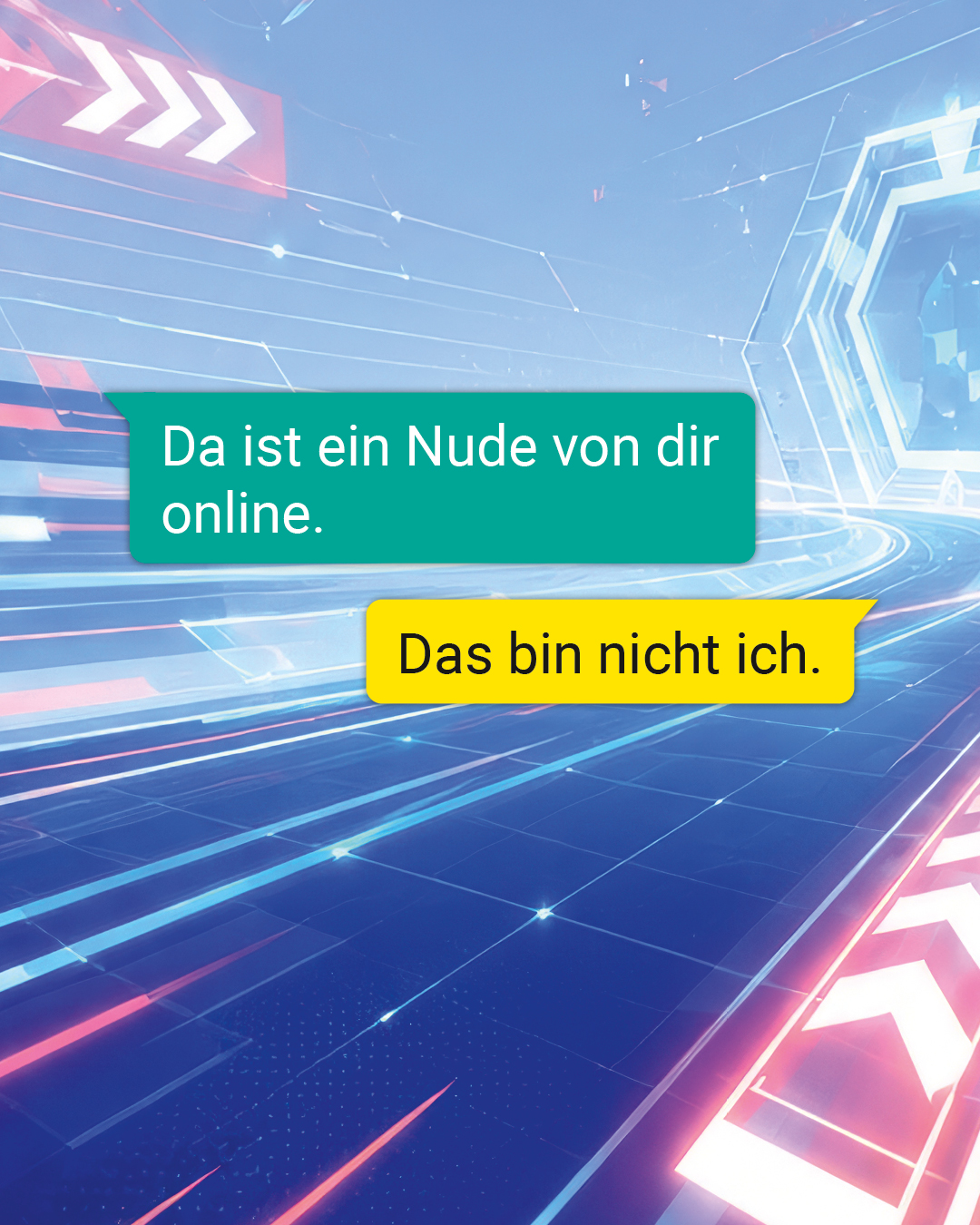 !B „Das bin nicht ich.” Wenn Nacktbilder, die mit künstlicher Intelligenz hergestellt wurden, online auftauchen, ist das für Betroffene beschämend, total verletzend und alles andere als lustig. 🗣️ Sprich mit Jugendlichen über KI-Nacktbilder – und darüber, dass auch das Herstellen und Verbreiten von Deepnudes sexuelle Gewalt ist. 

⚠️ Wichtig ist: Betroffene ernst nehmen. Beweise sichern. Deepnudes melden. Löschen lassen. 

➡️ Mehr Informationen und Hilfe findest du auf nicht-wegschieben.de (Link im Profil) 

#NichtWegschieben #Missbrauchsbeauftragte #UBSKM #BMBFSFJ #Deepnudes