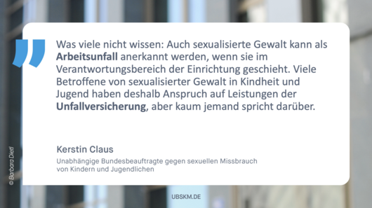 FÄLLE SEXUELLER GEWALT IN KITAS UND SCHULEN ERREICHEN ZUSTÄNDIGE UNFALLVERSICHERER NICHT