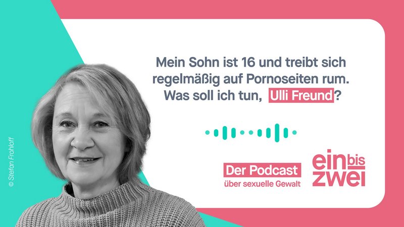Ulli Freund Portrait mit Text-Collage Podcast einbiszwei