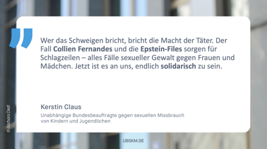 Collien Fernandes, Epstein-Files erfordern Solidarität